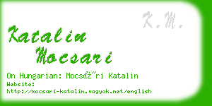katalin mocsari business card